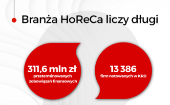 Krajowy Rejestr Długów: Zadłużenie sektora HoReCa na koniec lutego to 311,6 mln zł