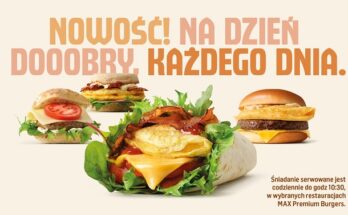Nowe menu śniadaniowe w MAX Premium Burgers