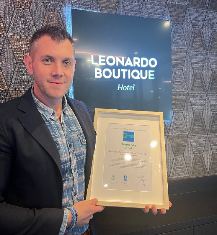Marcin Reis, Operational Manager w Leonardo Boutique Krakow City Center z Certificatem Green Key