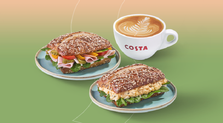 Kanapki z wiosennego menu Costa Caffee