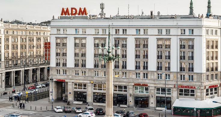 Fasada Hotelu MDM w Warszawie
